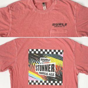 Surly Brewing Company Stunner Tropical Ale Pocket T-Shirt Medium Dye Wash Soft